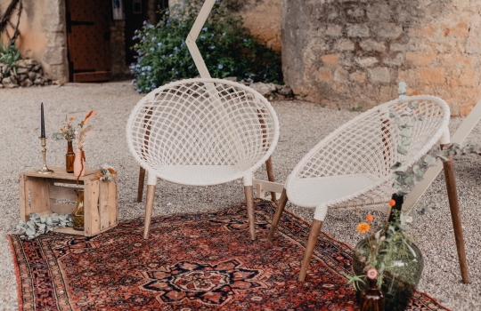 Fauteuil macramé