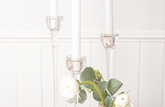 Trio de chandelier en verre